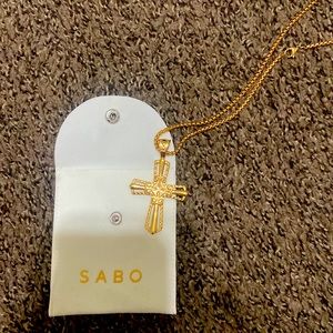 Brand new sabo skirt cross necklace